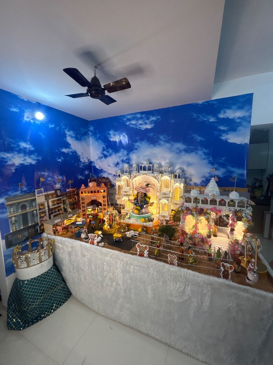 Khatu Shyam ji theme Ganpati decoration