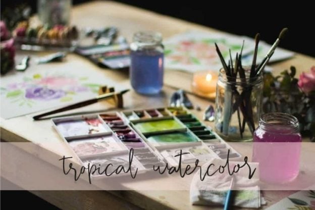Online cursus Aquarel schilderen tropical watercolor