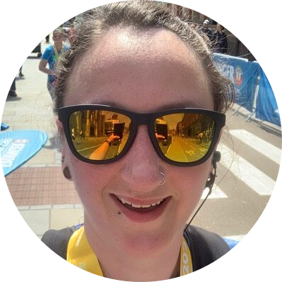 Julia at the Leeds half marathon