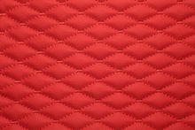 BRESCIA QUILTED 2 x 4 cm 0150 Red with red stitching surface sample