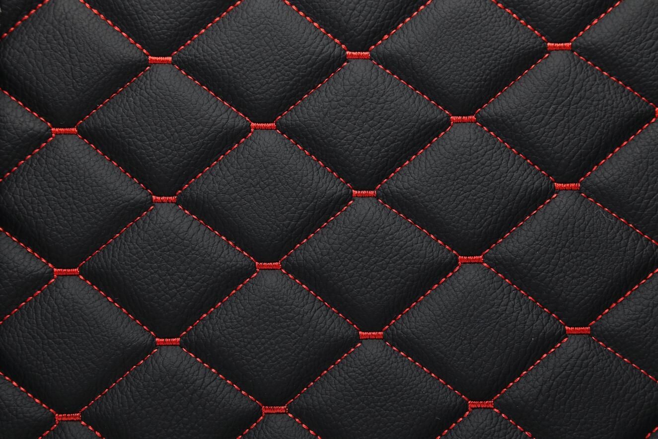 0001 Black with red stitching