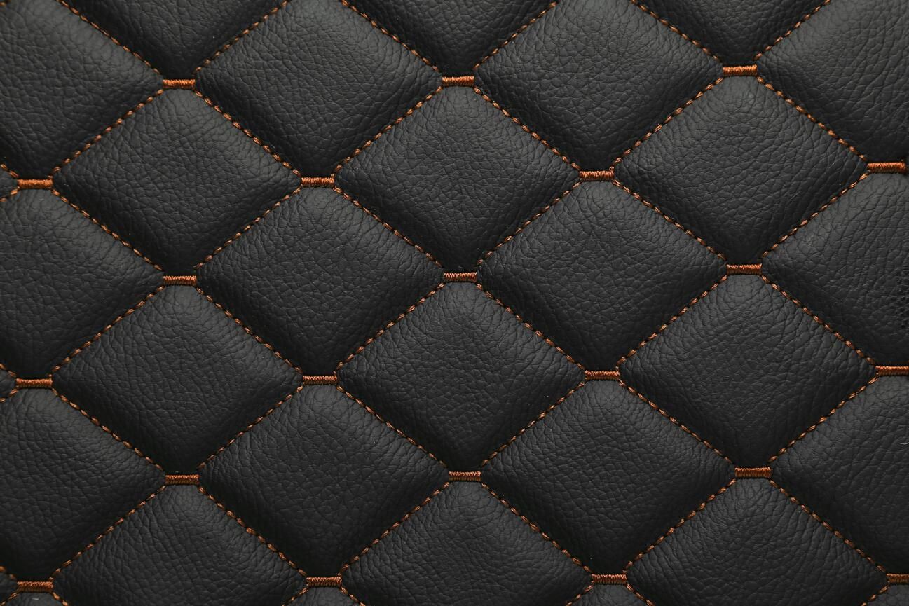 0001 Black with tan stitching
