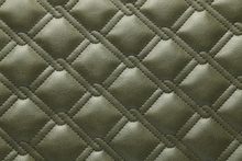 KUZGUN TEXTURED QUILTED 7393 Khaki green surface sample