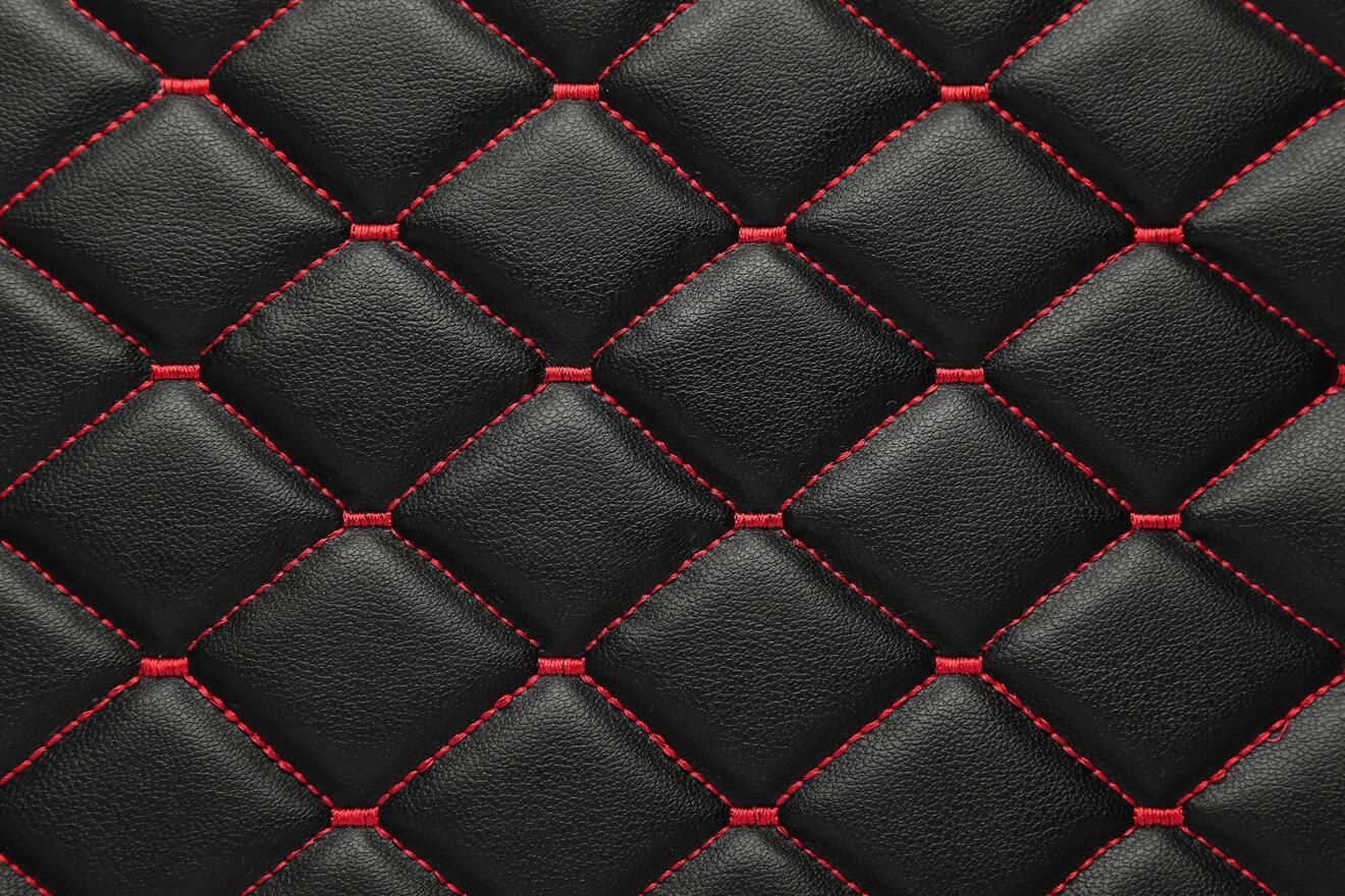 0001 Black with red stitching