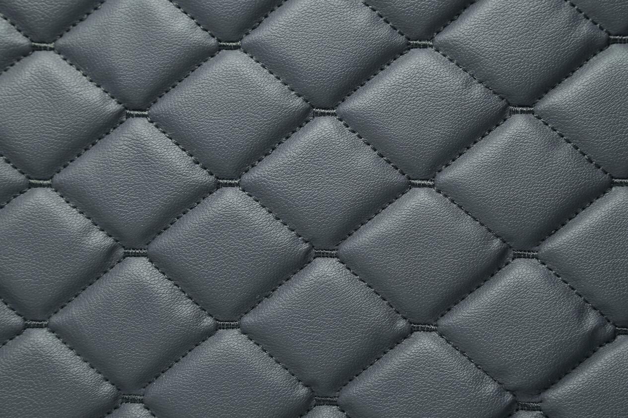 Dark grey with smoke stitching