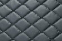 MADONNA QUILTED 6 x 5 cm Dark grey with smoke stitching surface sample