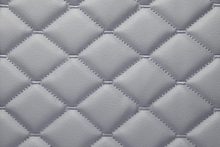 MADONNA QUILTED 6 x 5 cm Light grey with grey stitching surface sample
