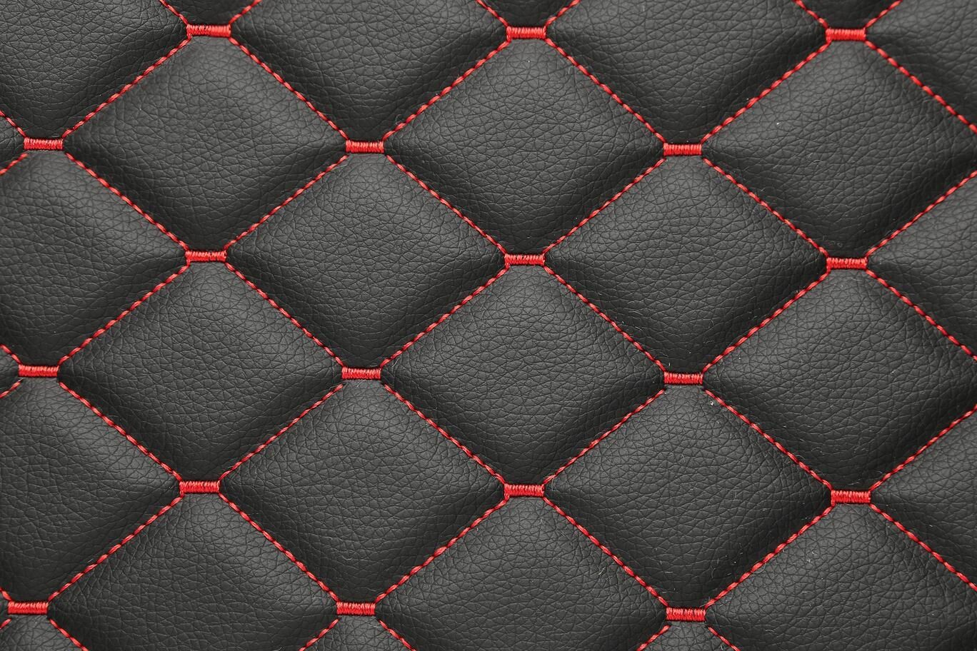 0001 Black with red stitching