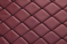 TOSCANO QUILTED 6 x 5 cm 0588 Bordeaux with black stitching surface sample