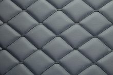 TOSCANO QUILTED 6 x 5 cm 0151 Dark grey with smoke stitching surface sample