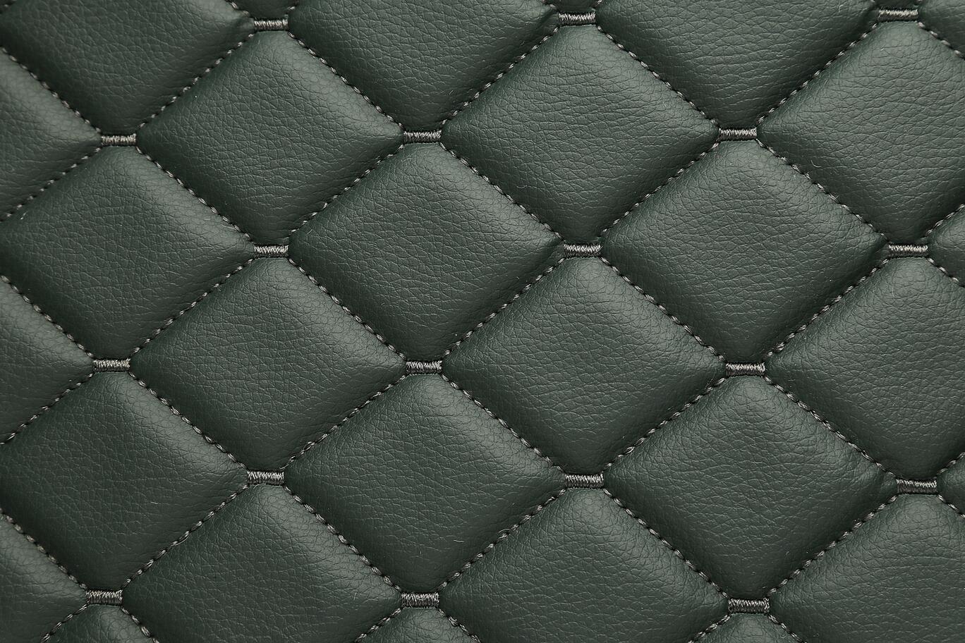 Khaki with green stitching