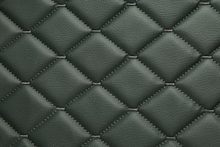 TOSCANO QUILTED 6 x 5 cm Khaki with green stitching surface sample