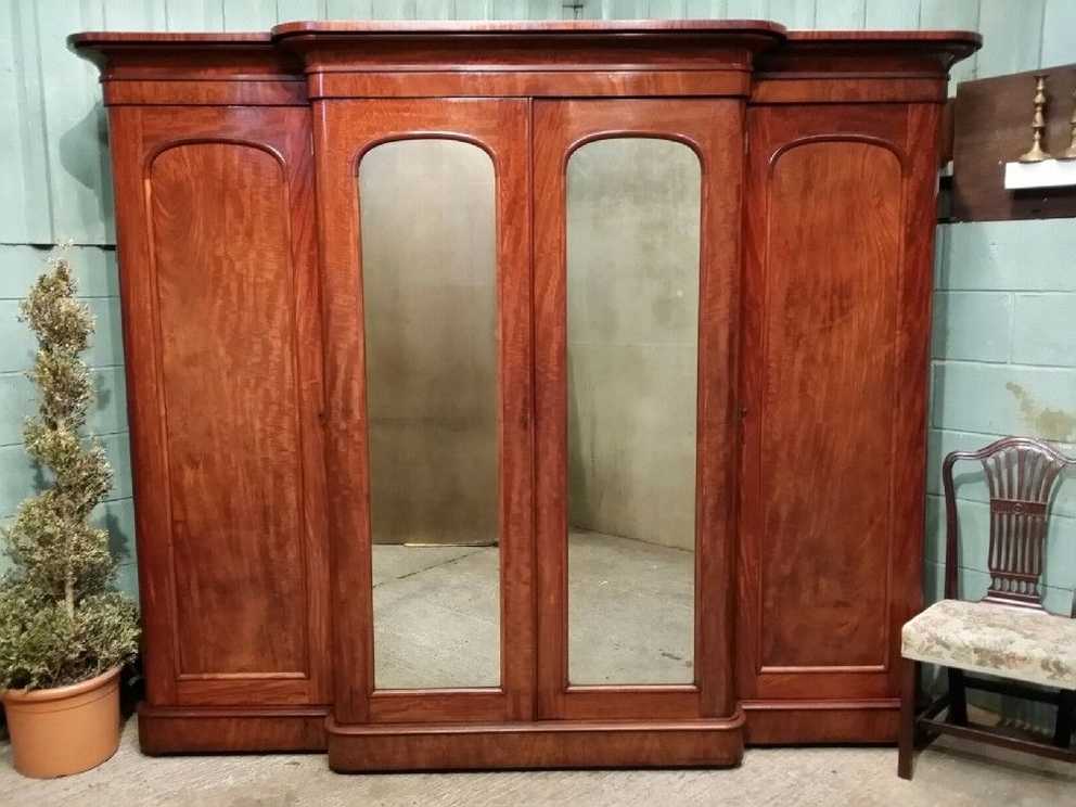 Featured Image of Victorian Mahogany Breakfront Wardrobes