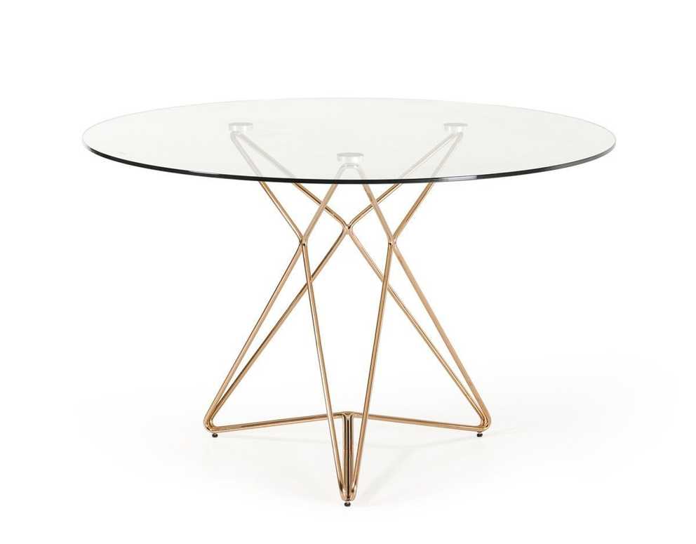 Featured Image of Modern Gold Dining Tables With Clear Glass