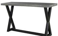 Aged Black Iron Console Tables