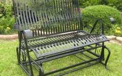 Iron Double Patio Glider Benches