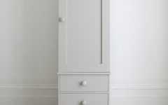 Single White Wardrobes with Drawers