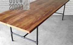 Iron Wood Dining Tables with Metal Legs