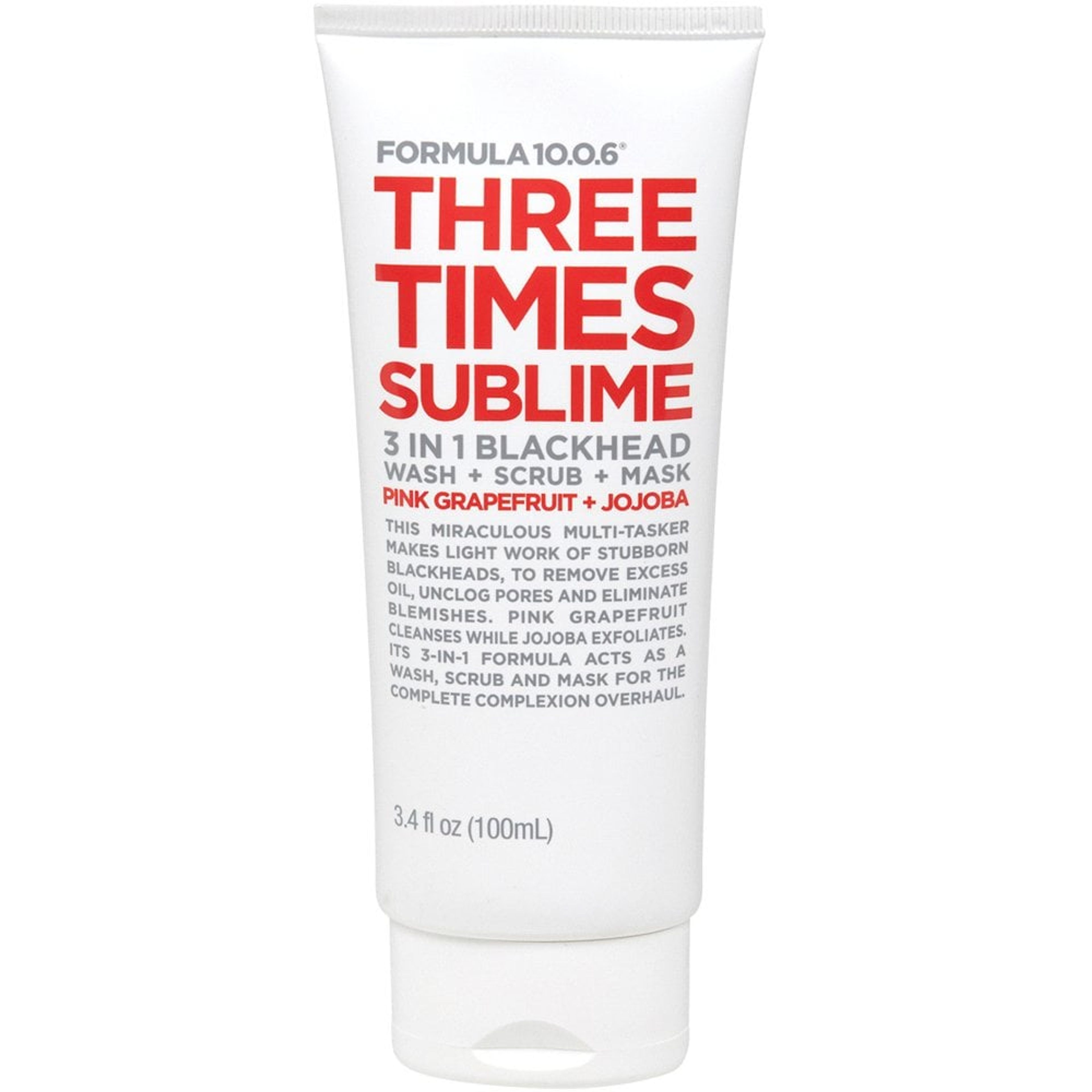 Three Times Sublime 3 in 1 Blackhead Wash + Scrub + Mask