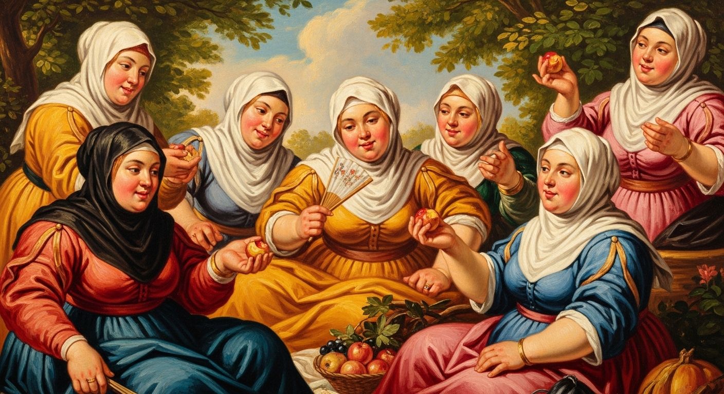 Fat Ladies Paintings Celebrate Curves in Bold Colors