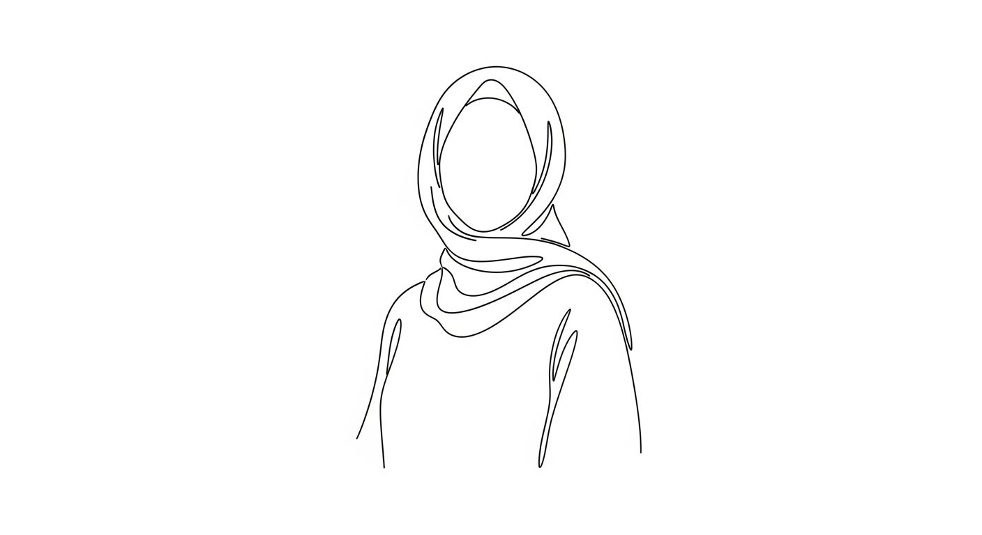 simple female body line art