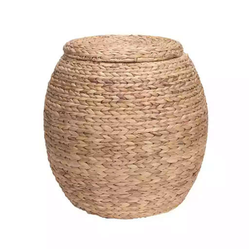 Water Hyacinth Wicker Storage Basket — view 1