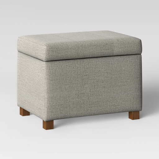 Essex Storage Ottoman Gray — view 1