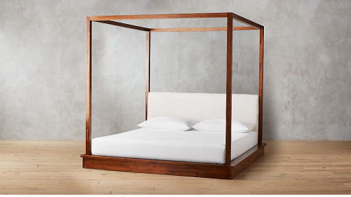 BALI WOOD CANOPY BED KING — view 1