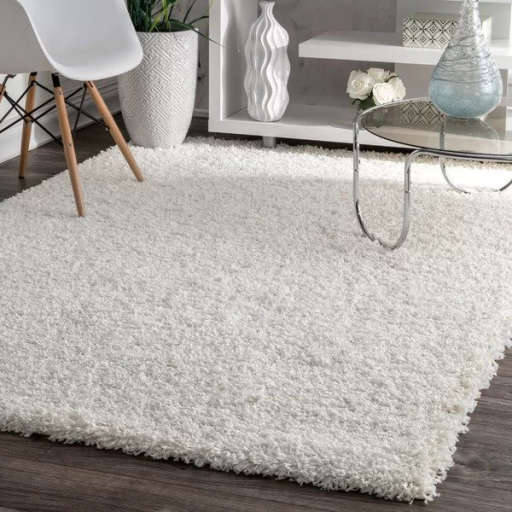 Welford White Shag Area Rug 10'6"*14' — view 1
