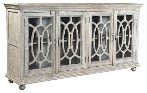 Barron Whitewash Media Cabinet — view 1