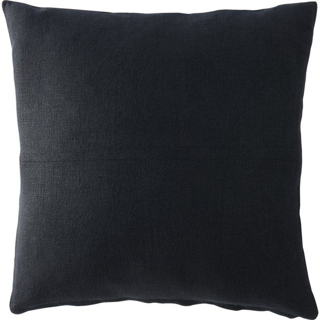 Linon Black Pillow With Insert-20"x20" thumbnail 2