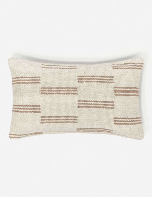 Stripe Break Lumbar Pillow By Sarah Sherman Samuel With Insert-12"x20" — view 1