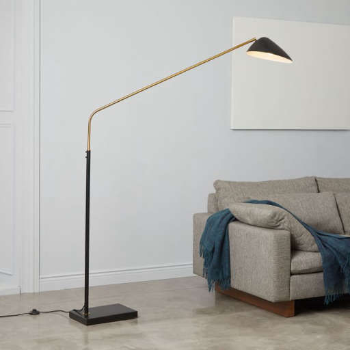 Overarching Curvilinear Mid-Century Floor Lamp (72) — view 1