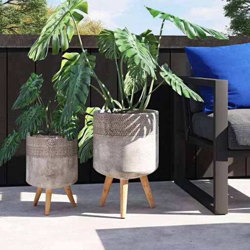 Menasha 2-Piece Concrete Pot Planter Set — view 1