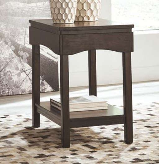 Haddigan Chairside End Table with USB Ports & Outlets — view 1