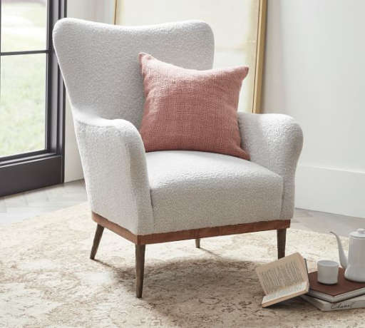 Finn Upholstered Wingback Armchair — view 1