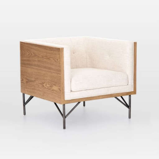 Buttonless Tufted Chair — view 1