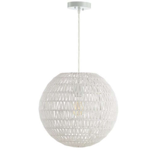 Marrs Woven Rattan Orb 1-Light Globe Pendant — view 1