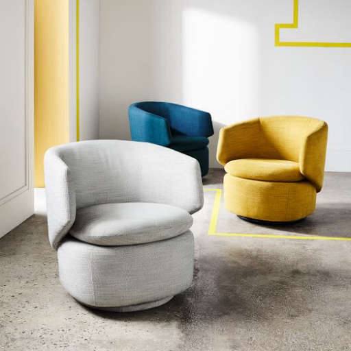crescent Swivel Chair — view 1