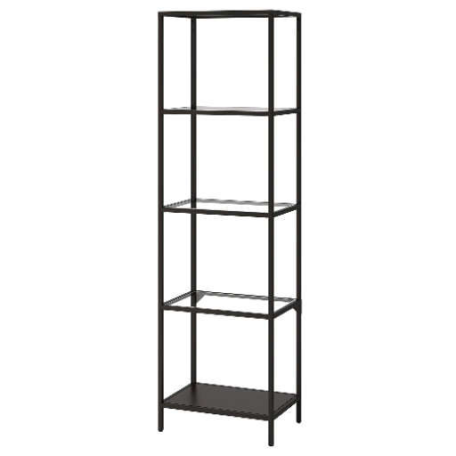 VITTSJÖ Shelf unit black-brown — view 1