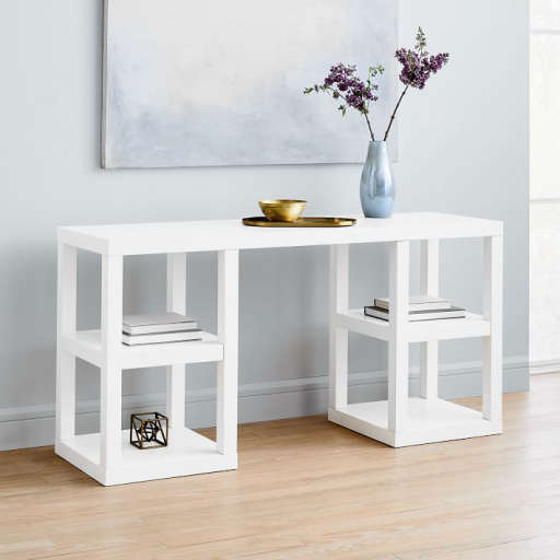 Parsons Open Shelves Desk — view 1