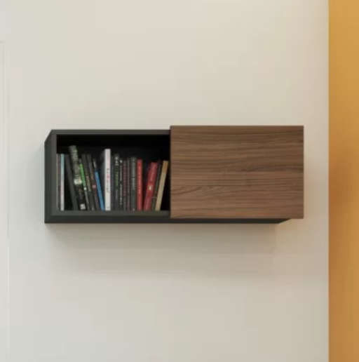Avia Wall Shelf with Sliding Door — view 1