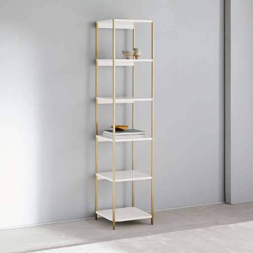 Zane Narrow Bookshelf - White — view 1
