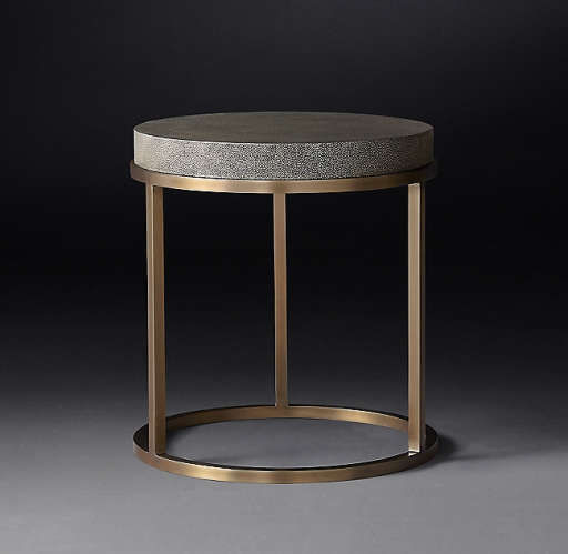Nicholas Shagreen Round Side Table — view 1
