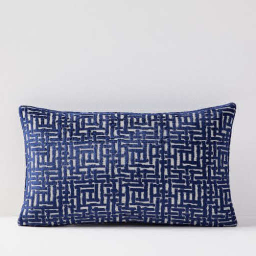 Allover Crosshatch Jacquard Velvet Lumbar Pillow Covers — view 1