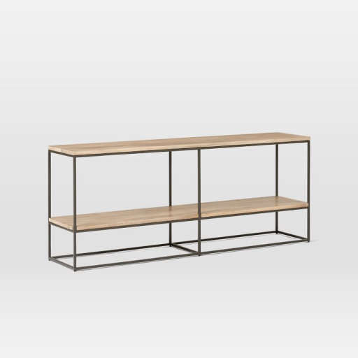 Streamline Bookshelf 60inch - Whitewashed Mango Wood — view 1