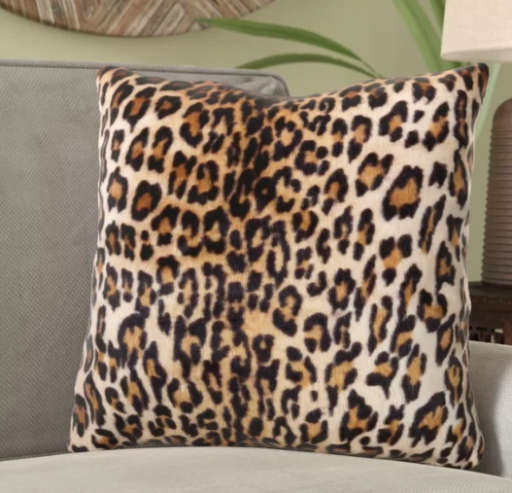 Ramires Cheetah Print Throw Pillow With Insert-18"X18" — view 1