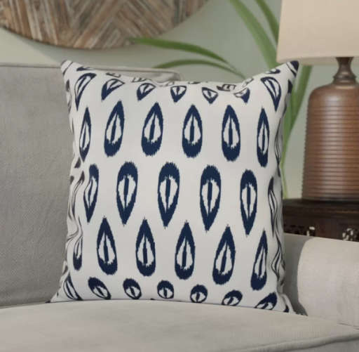 Navy Blue Abigayle Square Pillow With Insert-20"x20" — view 1