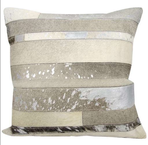 Russet Leather Throw Pillow With Insert-20"x20" — view 1