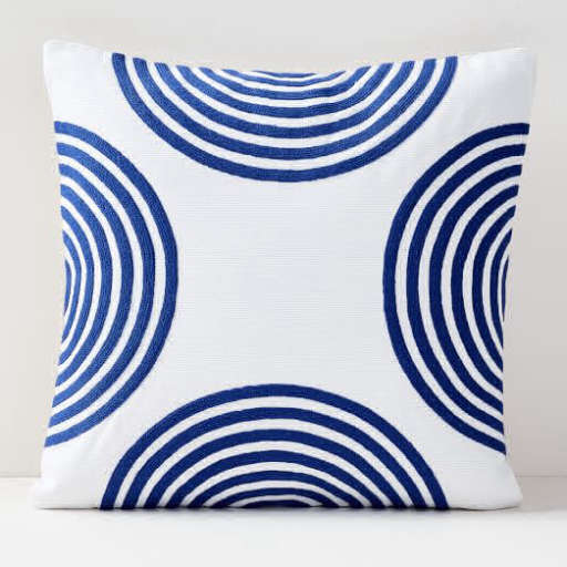 Corded Rippled Circles Pillow Cover — view 1